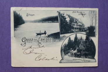 Ansichtskarte AK Ebnisee 1900-1905 Grusskarte Hotel Schweizerhaus A Ellinger